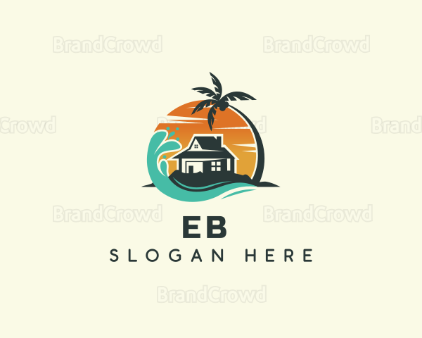 Beach Resort Summer Vacation Logo