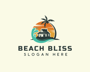 Summer Beach Resort Villa logo design