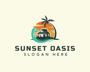 Summer Beach Resort Villa logo design