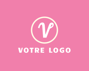 Feminine Cute Stamp Logo
