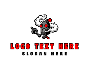 Antenna - Robot Vape Smoker logo design