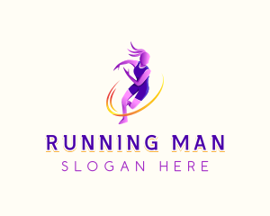 Athletic Varsity Running logo design