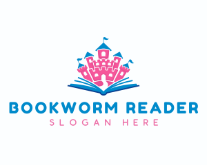 Reader - Castle Kingdom Book logo design