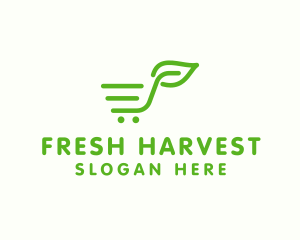 Market - Leaf Market Cart logo design