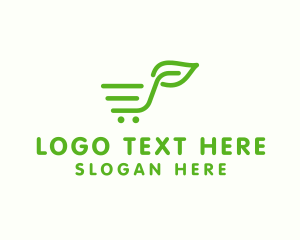 Organic Product - Leaf Market Cart logo design