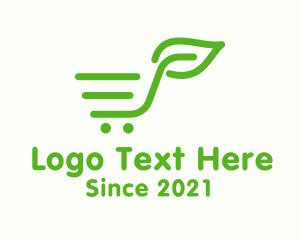 Shopping Cart - Leaf Shopping Cart logo design