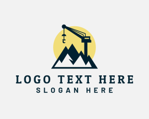 Heavy Duty - Crane Mountain Mining Equipment logo design