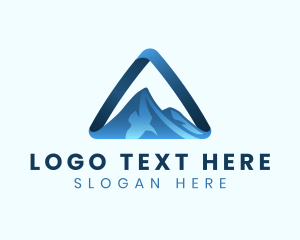 Travel - Triangle Mountain Summit logo design