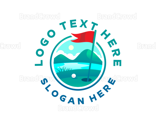 Golf Course Flag Logo