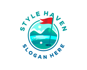 Golf Course Flag Logo