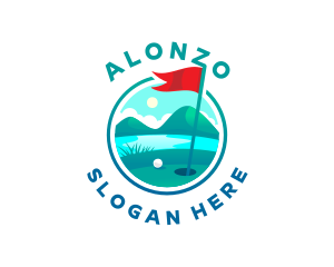 Golf Course Flag logo design