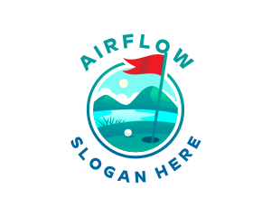 Golf Course Flag logo design