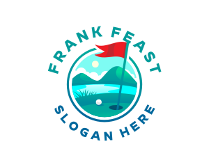 Golf Course Flag logo design