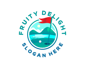 Golf Course Flag logo design