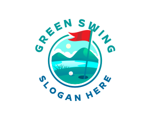 Golf - Golf Course Flag logo design