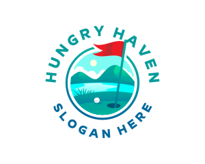 Golf Course Flag logo design