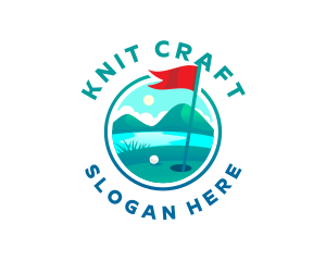 Golf Course Flag logo design