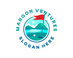 Golf Course Flag logo design