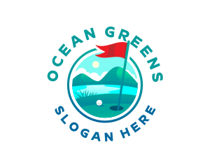 Golf Course Flag logo design