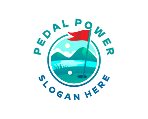 Golf Course Flag logo design