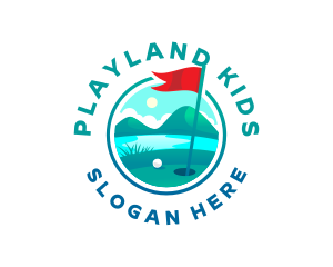 Golf Course Flag logo design