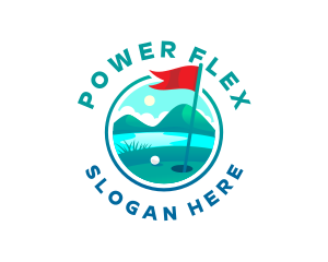 Golf Course Flag logo design