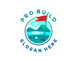 Golf Course Flag logo design