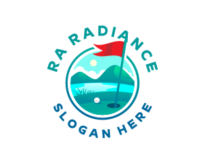 Golf Course Flag logo design