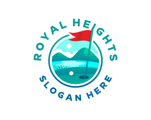 Golf Course Flag logo design