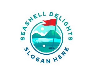 Golf Course Flag logo design