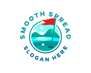 Golf Course Flag logo design