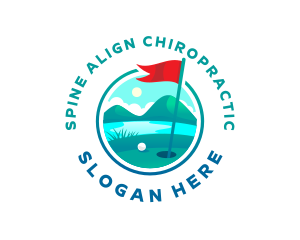 Golf Course Flag logo design