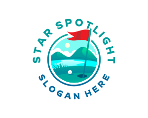 Golf Course Flag logo design