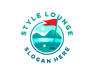 Golf Course Flag logo design