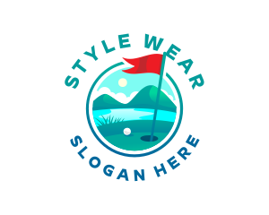 Golf Course Flag logo design