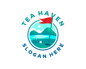 Golf Course Flag logo design