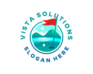 Golf Course Flag logo design