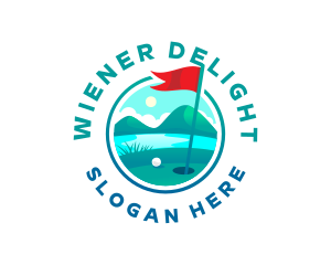 Golf Course Flag logo design