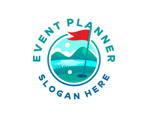 Golf Course Flag logo design