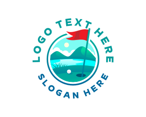 Bogey - Golf Course Flag logo design