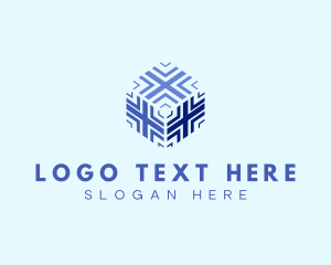 Sharing - Cube Box Technology logo design