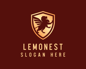 Financial - Winged Lion Security logo design