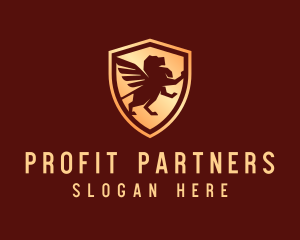 Winged Lion Security logo design