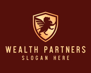 Winged Lion Security logo design