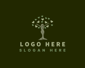 Environment Woman Tree Logo