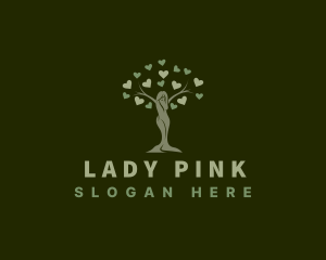 Environment Woman Tree logo design