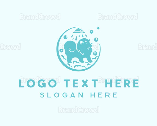 Dog Grooming Shower Logo