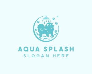 Dog Grooming Shower logo design