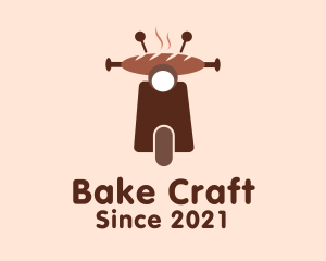 Bread Delivery Scooter  logo design