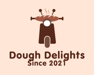 Dough - Bread Delivery Scooter logo design
